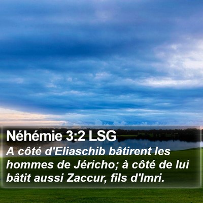 Néhémie 3:2 LSG Bible Verse Image