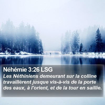 Néhémie 3:26 LSG Bible Verse Image