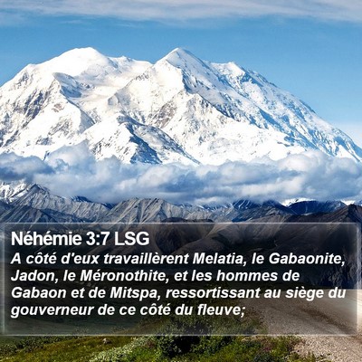 Néhémie 3:7 LSG Bible Verse Image