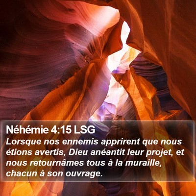 Néhémie 4:15 LSG Bible Verse Image