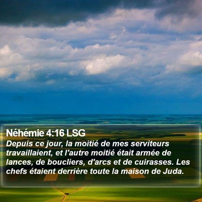 Néhémie 4:16 LSG Bible Verse Image