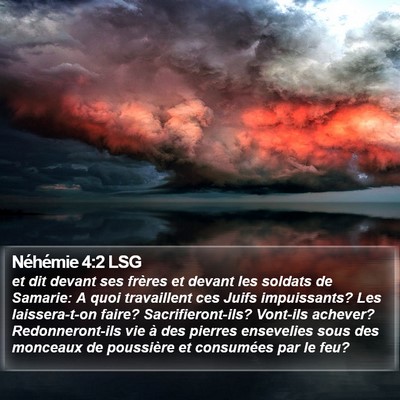 Néhémie 4:2 LSG Bible Verse Image