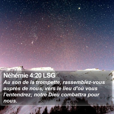 Néhémie 4:20 LSG Bible Verse Image