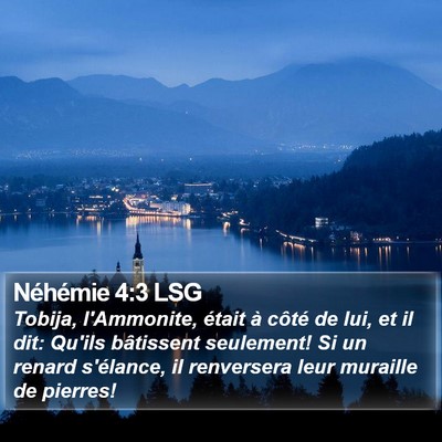 Néhémie 4:3 LSG Bible Verse Image