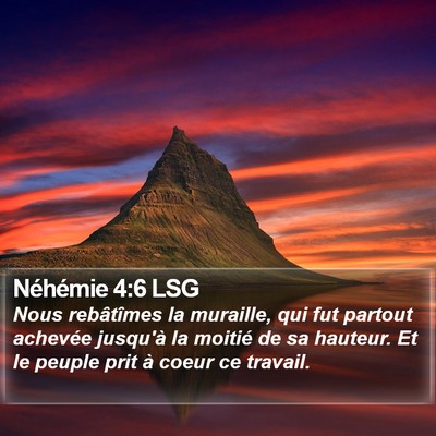 Néhémie 4:6 LSG Bible Verse Image