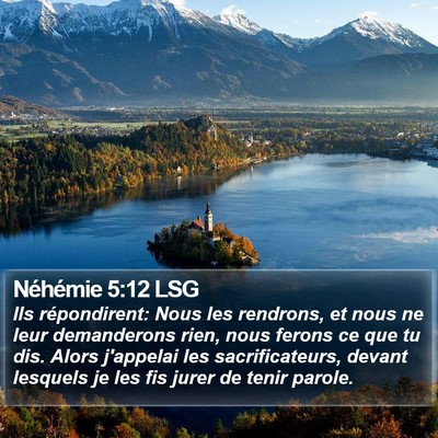 Néhémie 5:12 LSG Bible Verse Image