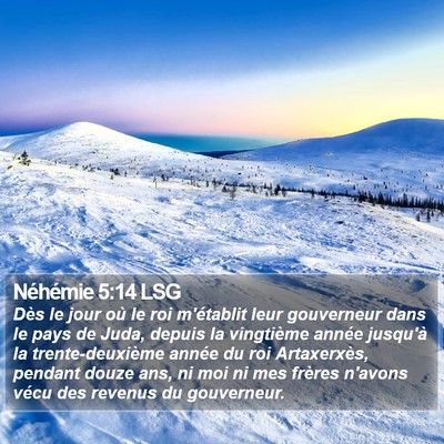 Néhémie 5:14 LSG Bible Verse Image