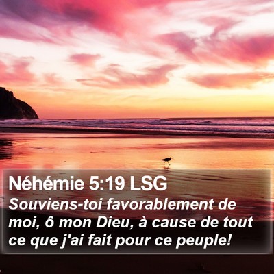 Néhémie 5:19 LSG Bible Verse Image