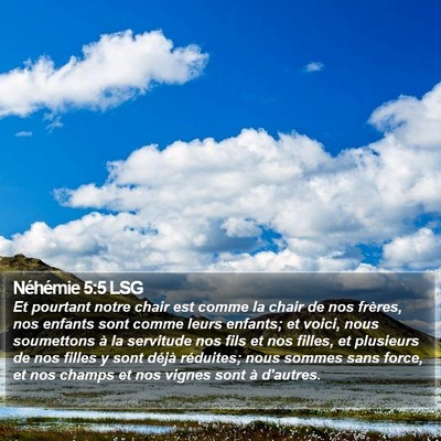 Néhémie 5:5 LSG Bible Verse Image