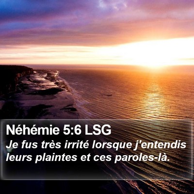 Néhémie 5:6 LSG Bible Verse Image