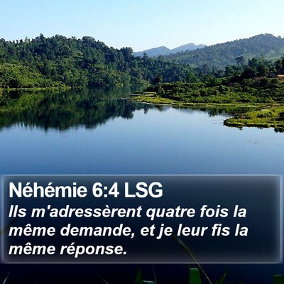 Néhémie 6:4 LSG Bible Verse Image