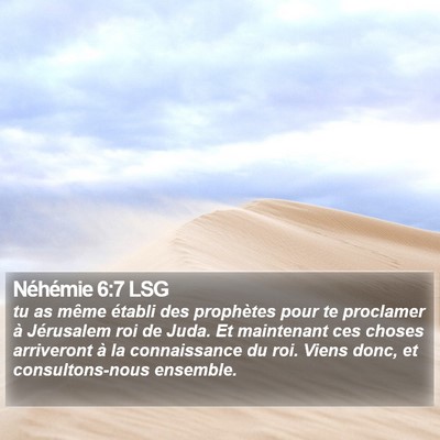 Néhémie 6:7 LSG Bible Verse Image