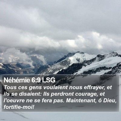 Néhémie 6:9 LSG Bible Verse Image