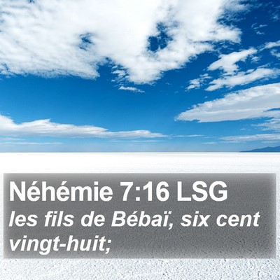 Néhémie 7:16 LSG Bible Verse Image