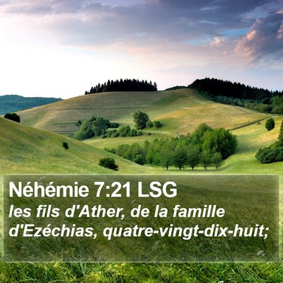 Néhémie 7:21 LSG Bible Verse Image