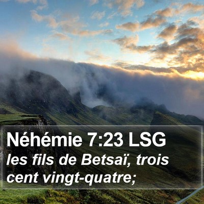 Néhémie 7:23 LSG Bible Verse Image