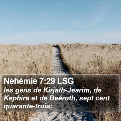 Néhémie 7:29 LSG Bible Verse Image