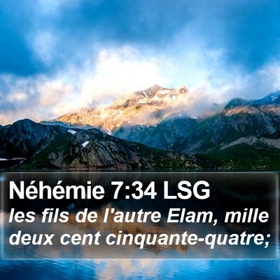 Néhémie 7:34 LSG Bible Verse Image
