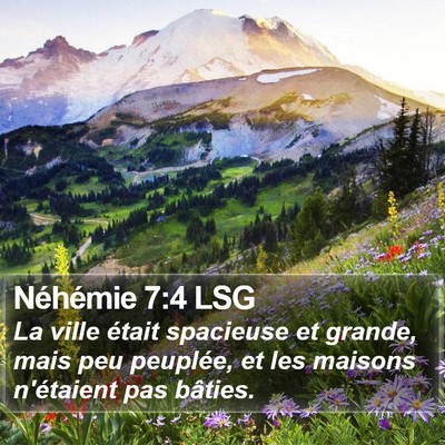 Néhémie 7:4 LSG Bible Verse Image