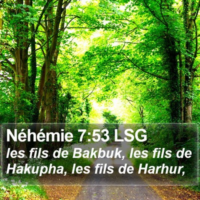 Néhémie 7:53 LSG Bible Verse Image