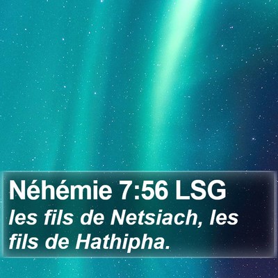 Néhémie 7:56 LSG Bible Verse Image