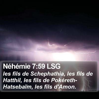 Néhémie 7:59 LSG Bible Verse Image