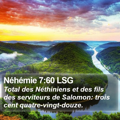 Néhémie 7:60 LSG Bible Verse Image