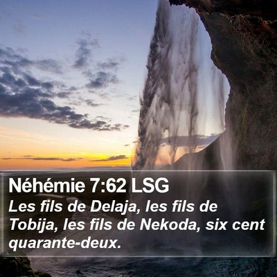 Néhémie 7:62 LSG Bible Verse Image