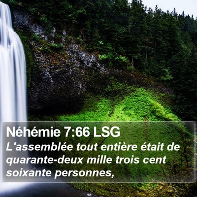 Néhémie 7:66 LSG Bible Verse Image