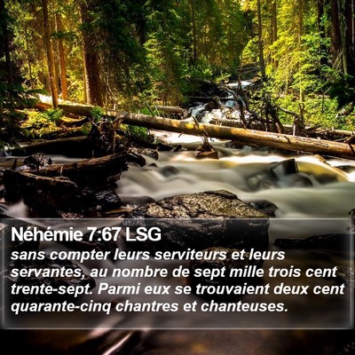 Néhémie 7:67 LSG Bible Verse Image