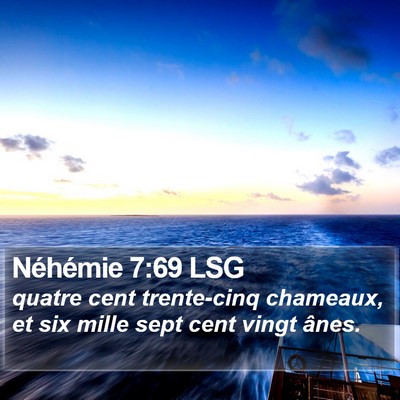 Néhémie 7:69 LSG Bible Verse Image