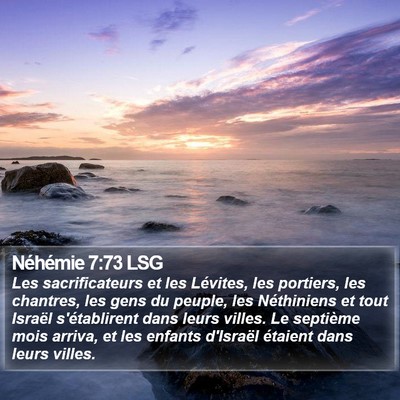 Néhémie 7:73 LSG Bible Verse Image