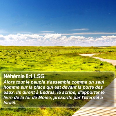 Néhémie 8:1 LSG Bible Verse Image