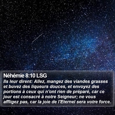Néhémie 8:10 LSG Bible Verse Image