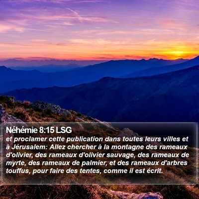 Néhémie 8:15 LSG Bible Verse Image