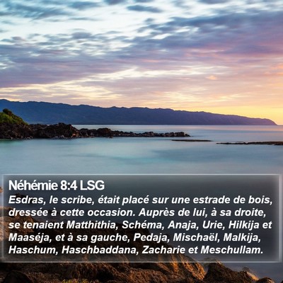 Néhémie 8:4 LSG Bible Verse Image
