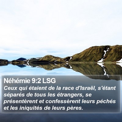 Néhémie 9:2 LSG Bible Verse Image