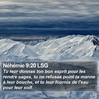 Néhémie 9:20 LSG Bible Verse Image