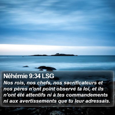 Néhémie 9:34 LSG Bible Verse Image