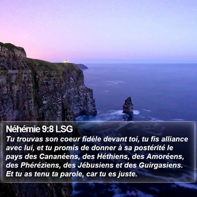 Néhémie 9:8 LSG Bible Verse Image