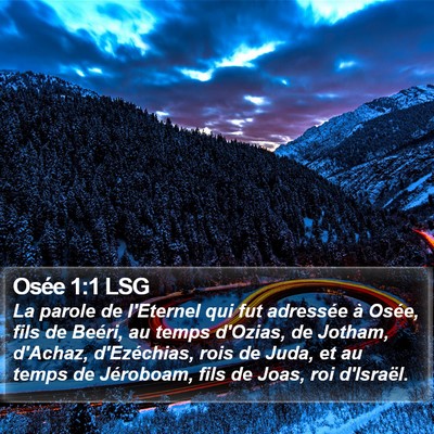 Osée 1:1 LSG Bible Verse Image