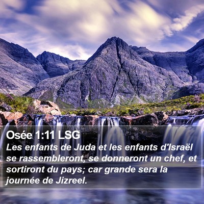 Osée 1:11 LSG Bible Verse Image