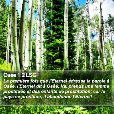 Osée 1:2 LSG Bible Verse Image
