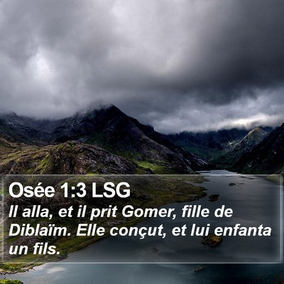 Osée 1:3 LSG Bible Verse Image
