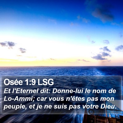 Osée 1:9 LSG Bible Verse Image