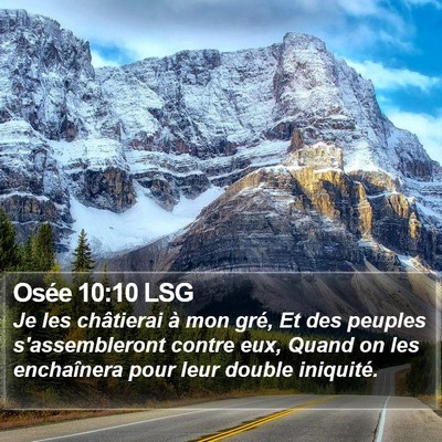 Osée 10:10 LSG Bible Verse Image