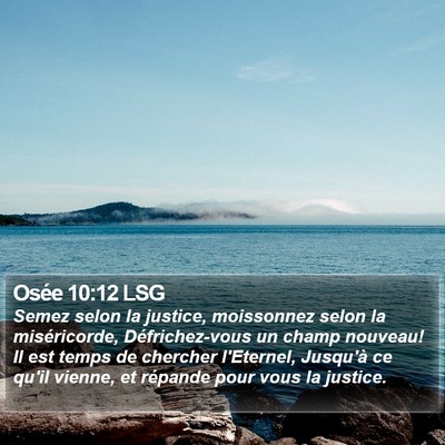 Osée 10:12 LSG Bible Verse Image