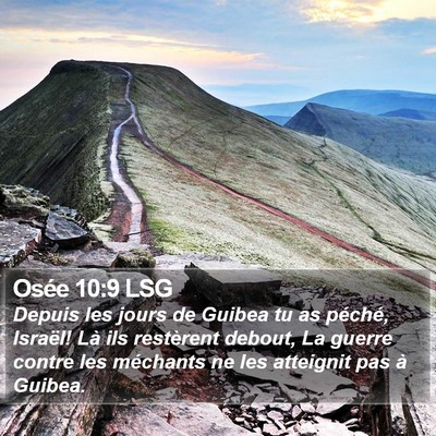 Osée 10:9 LSG Bible Verse Image