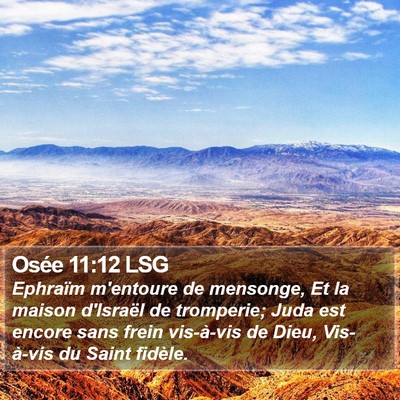 Osée 11:12 LSG Bible Verse Image