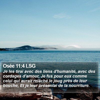 Osée 11:4 LSG Bible Verse Image